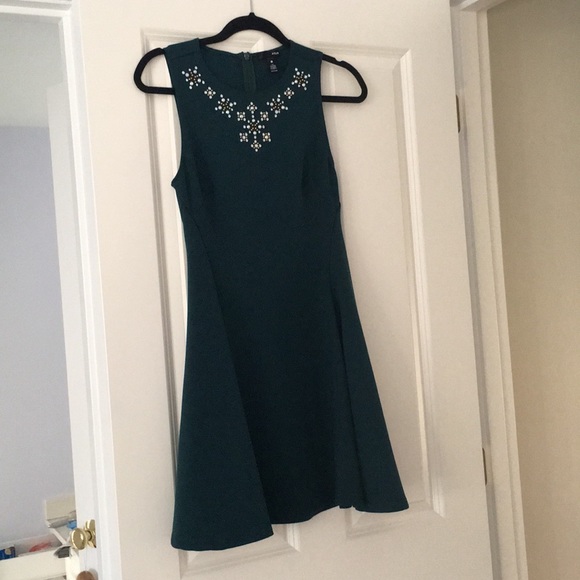 Aqua Dresses & Skirts - Aqua Green Snowflake Christmas Skater Dress